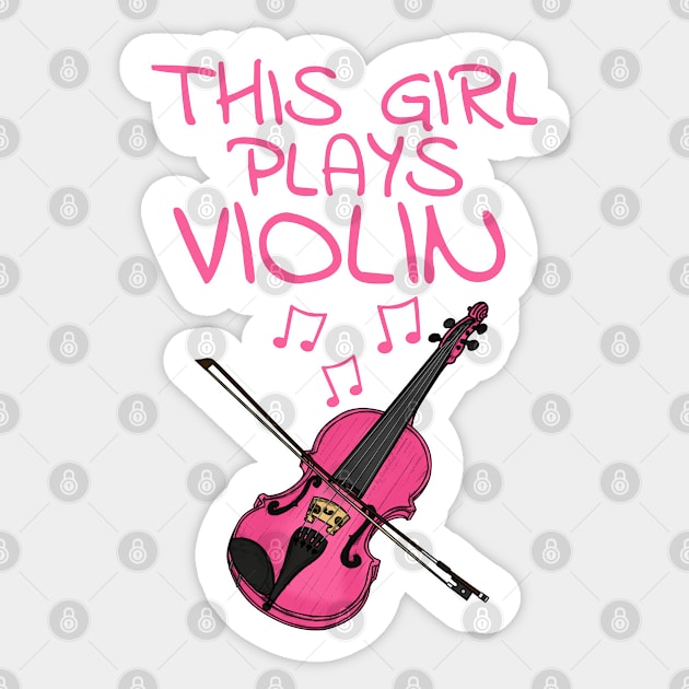 This Girl Plays Violin, Female Violinist Sticker by doodlerob